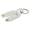 White Keyring Charging Cables